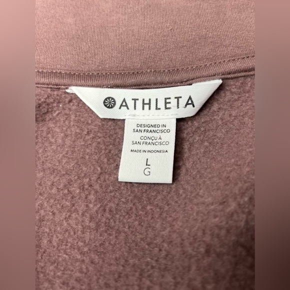 Athleta Forever Cropped Fleece 1/4 Zip Sweatshirt - Picture 3 of 8